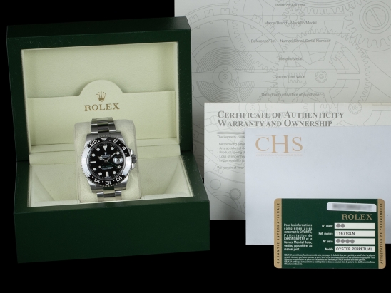 Ролекс (Rolex) GMT-Master II Oyster Black Ceramic Bezel - Rolex Guarantee 116710LN 